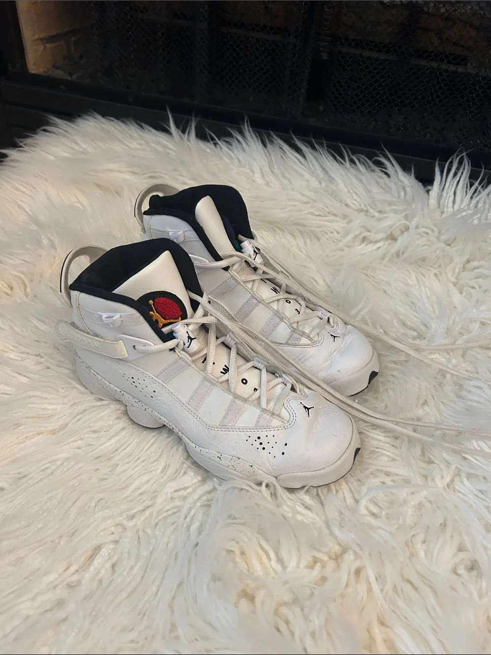 NIke Jordan 6 Rings Mid Confetti - 323419 6.5 youth